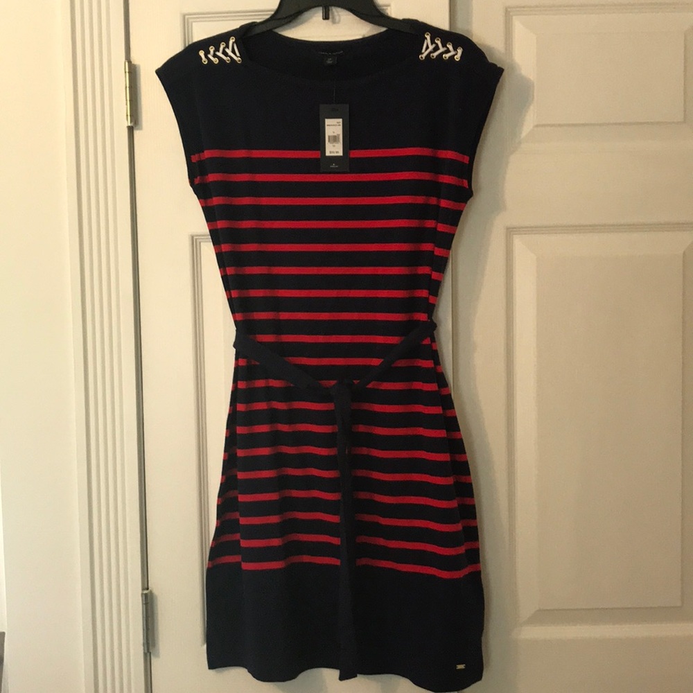 Tommy Hilfiger S Red Striped Navy Nautical Dress